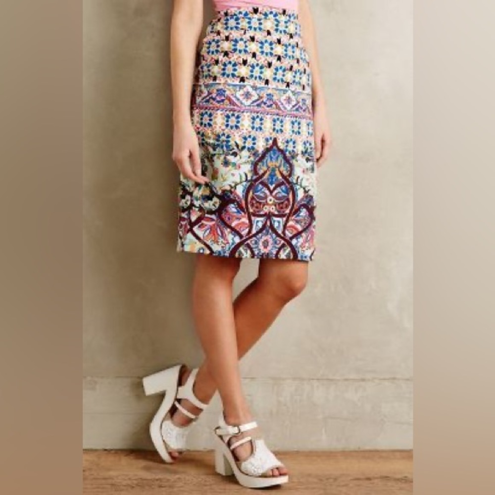 Anthropologie HD in Paris Kaleidoscope Pencil Skirt